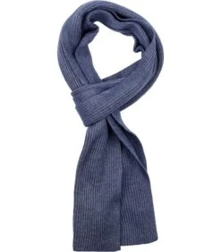 Profuomo Sjaal Wol Donkerblauw