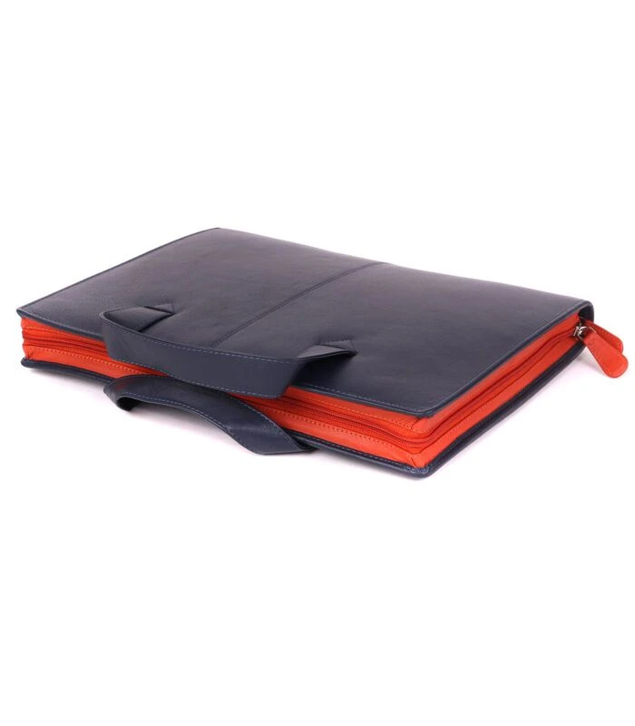 Leren Laptoptas 13 Inch Donkerblauw 1 Leren Laptoptas 13 Inch Donkerblauw