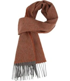 Profuomo Sjaal Wol Geweven Oranje