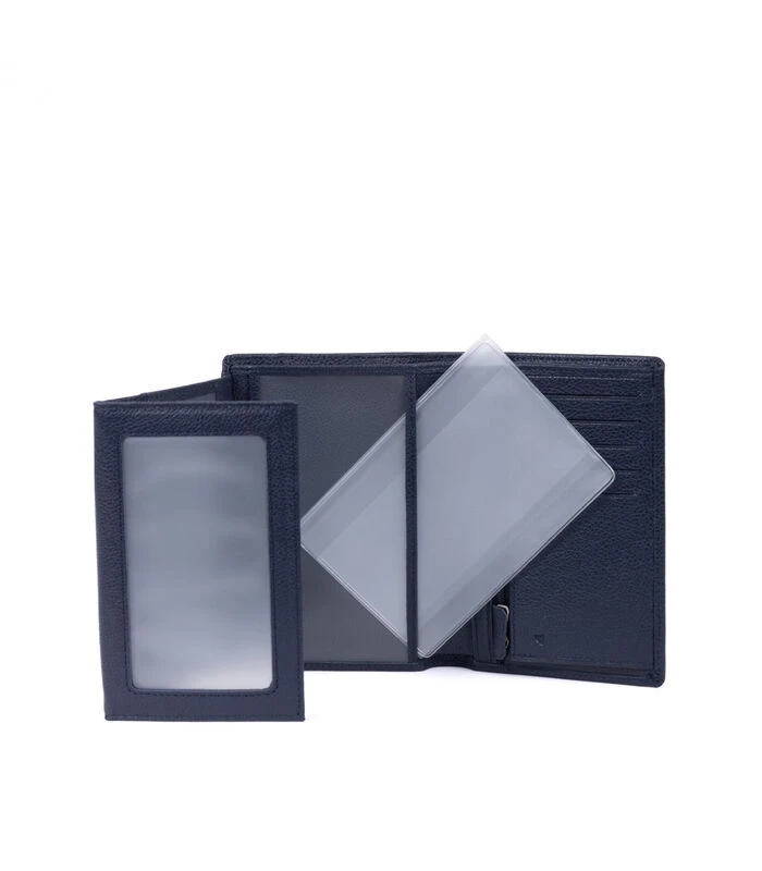 Hexagona Portefeuille Europees Formaat In Kalfsleder DUO 2 Hexagona Portefeuille Europees Formaat In Kalfsleder DUO - Afbeelding 2