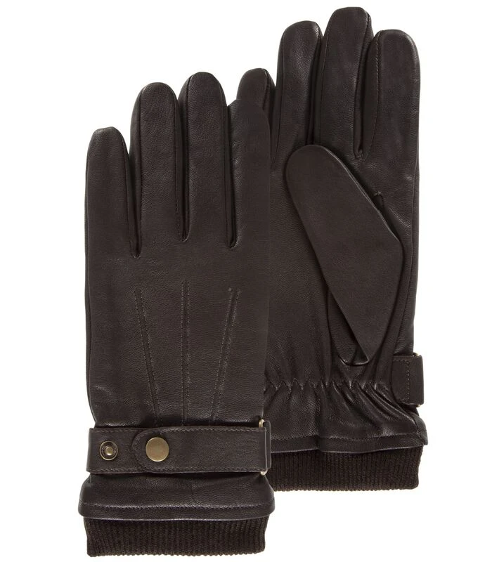 ISOTONER Leren Handschoenen Bruin - Touchscreen 4 ISOTONER Leren Handschoenen Bruin - Touchscreen - Afbeelding 4