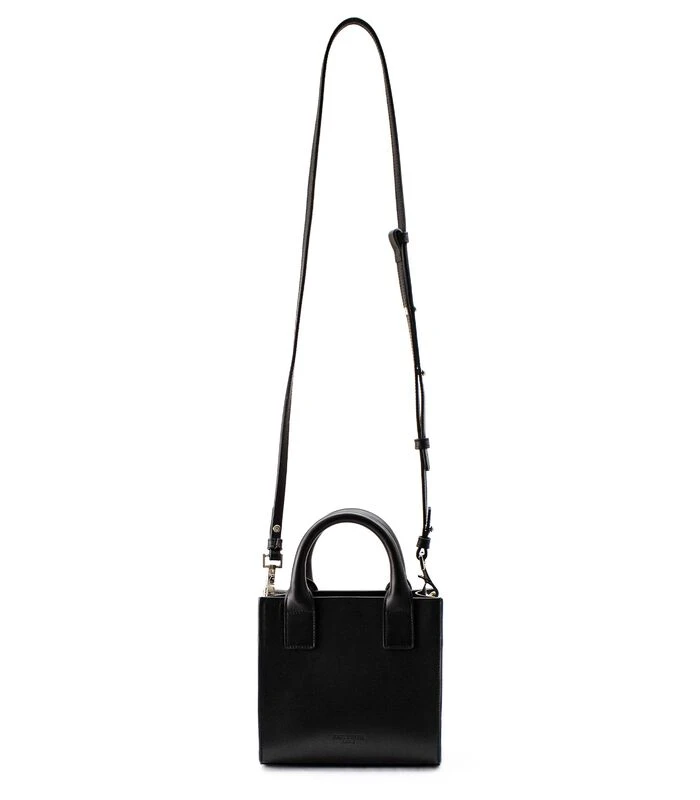 Kube - Zwarte Leren Schoudertas 4 Kube - Zwarte Leren Schoudertas - Afbeelding 4