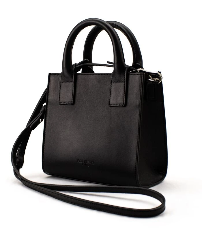 Kube - Zwarte Leren Schoudertas 2 Kube - Zwarte Leren Schoudertas - Afbeelding 2