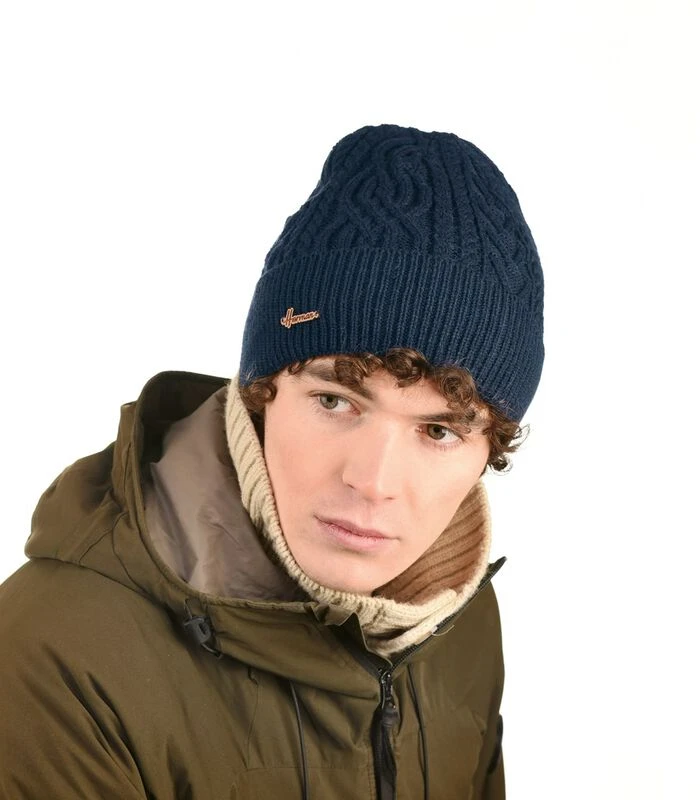 Effen Gedraaide Muts Met Omslag EDMOND 115 3 Effen Gedraaide Muts Met Omslag EDMOND 115 - Afbeelding 3