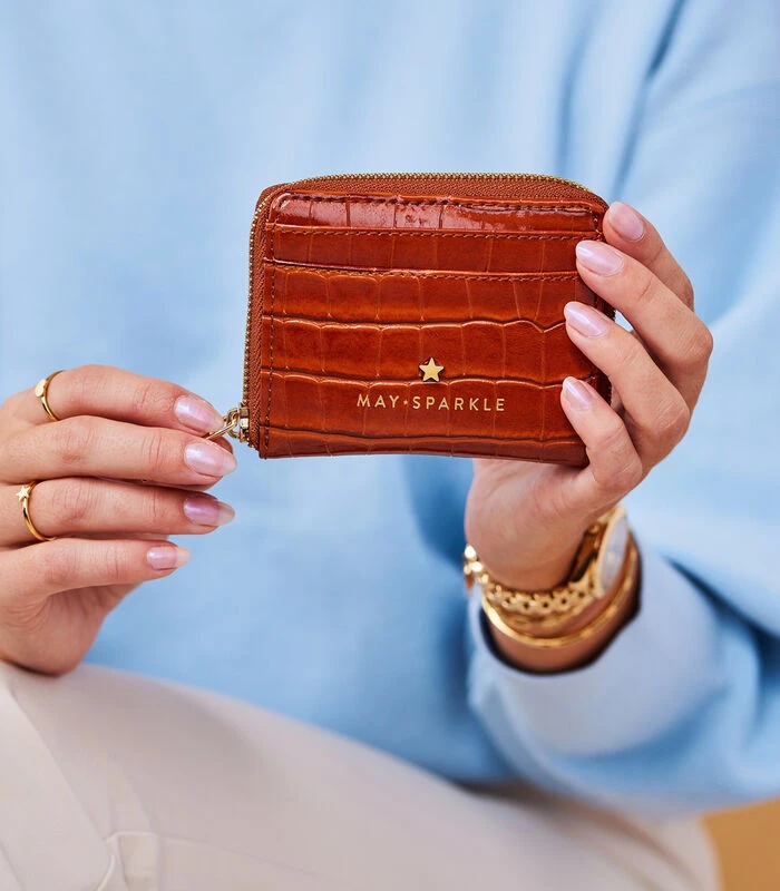 Festive Ritsportemonnee Bruin MS23011 2 Festive Ritsportemonnee Bruin MS23011 - Afbeelding 2