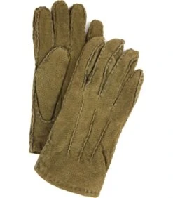 Suede Handschoen Penryn Olive