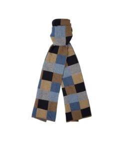 Profuomo Sjaal Wol Ruiten Camel