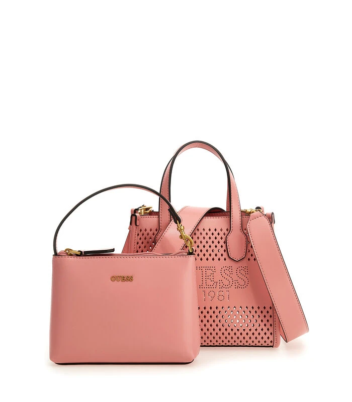 Guess Mini Tote Bag Femme Katey Perf 1 Guess Mini Tote Bag Femme Katey Perf