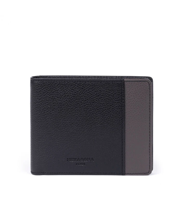 Hexagona Portefeuille Italiaans Formaat In Kalfsleder DUO 1 Hexagona Portefeuille Italiaans Formaat In Kalfsleder DUO