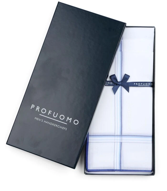 Profuomo Zakdoeken Set Blauw 1 Profuomo Zakdoeken Set Blauw