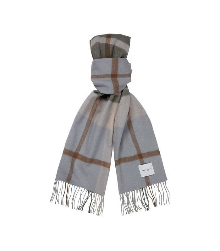 Profuomo Sjaal Lamswol Grijs Geruit 1 Profuomo Sjaal Lamswol Grijs Geruit