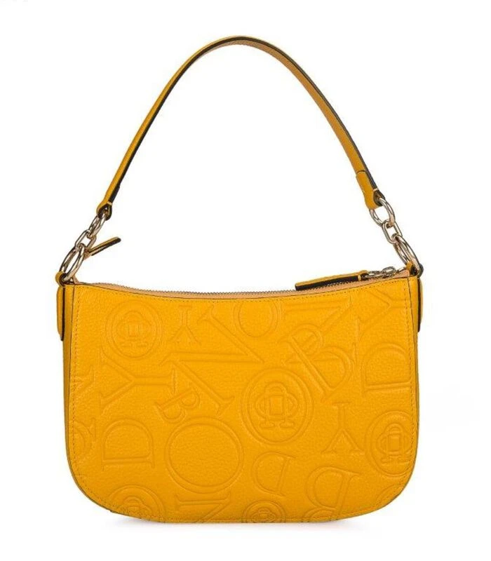 Lederen Handtas Helena Geel 1 Lederen Handtas Helena Geel