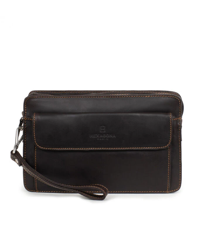 Hexagona Clutch Met Lus In Kalfsleder FÉLIN 4 Hexagona Clutch Met Lus In Kalfsleder FÉLIN - Afbeelding 4