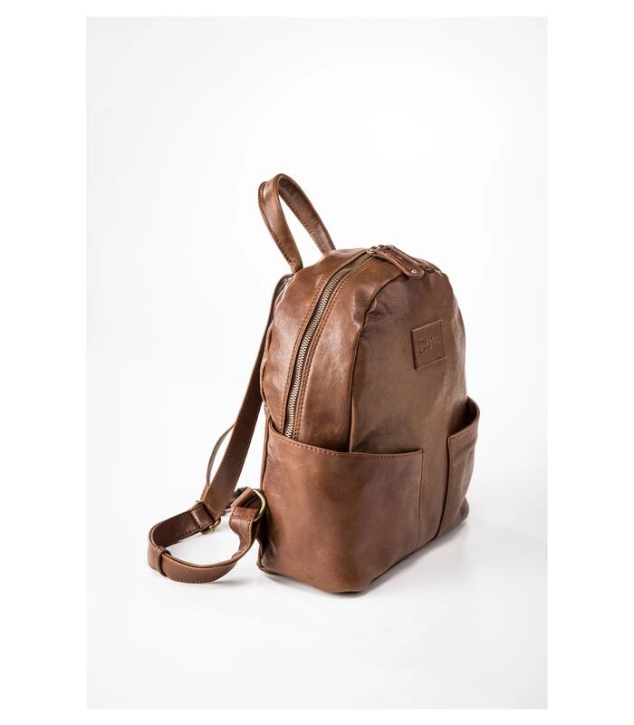 Leren Rugzak Van Lamsleer Bruin 6 Leren Rugzak Van Lamsleer Bruin - Afbeelding 6