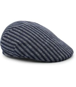 Profuomo Flat Cap Navy Gestreept