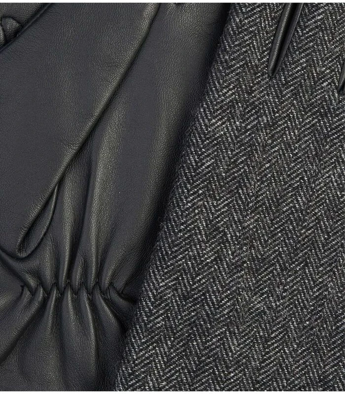 Profuomo Handschoenen Wol Antraciet Leer 2 Profuomo Handschoenen Wol Antraciet Leer - Afbeelding 2