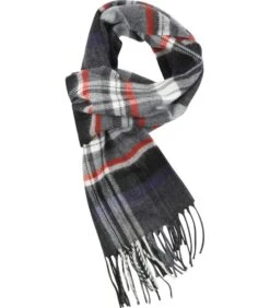 Heren Sjaal Acryl Ruit Grijs 21-02