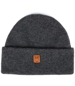 KnowledgeCotton Apparel Muts Wol Antraciet