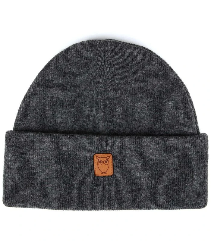 KnowledgeCotton Apparel Muts Wol Antraciet 1 KnowledgeCotton Apparel Muts Wol Antraciet