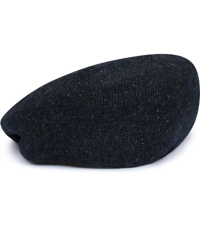 Profuomo Flat Cap Wolmix Visgraat Melange Navy 3 Profuomo Flat Cap Wolmix Visgraat Melange Navy - Afbeelding 3