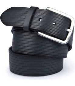 Riem Structuur Leer Navy