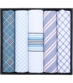 Zakdoeken 5-Pack Patronen Blauw