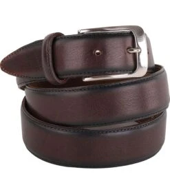 Profuomo Leren Riem Polish Bruin