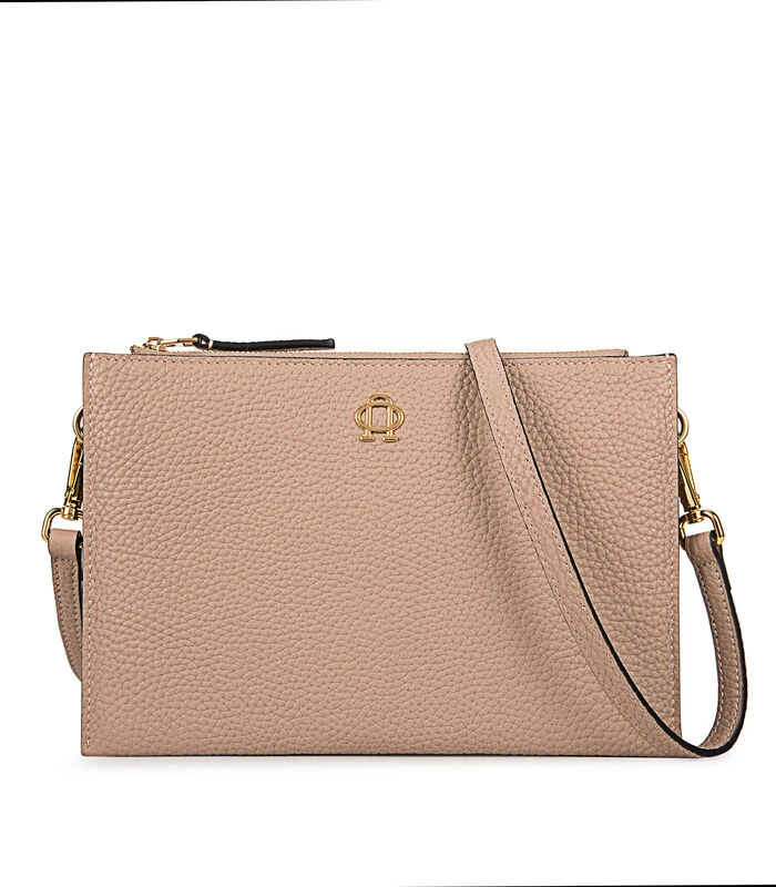 Lederen Handtas Paris Sand 1 Lederen Handtas Paris Sand