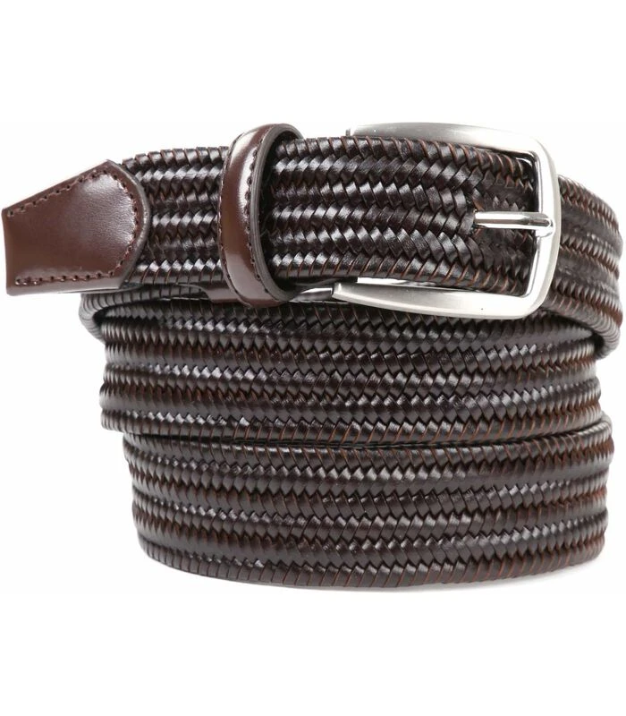 Geweven Riem Donkerbruin 1 Geweven Riem Donkerbruin