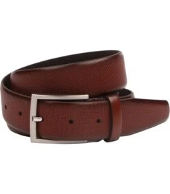 Riem Structuur Leer Cognac