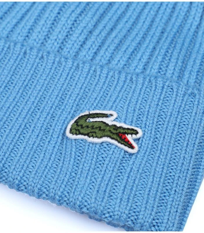 Lacoste Knitted Muts Wol Blauw 2 Lacoste Knitted Muts Wol Blauw - Afbeelding 2