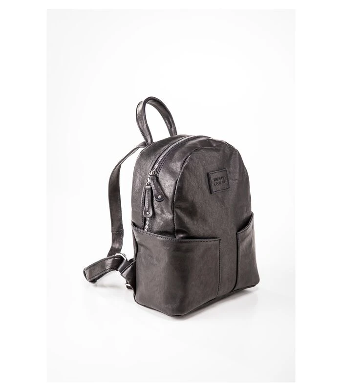 Leren Rugzak Van Lamsleer Zwart 6 Leren Rugzak Van Lamsleer Zwart - Afbeelding 6