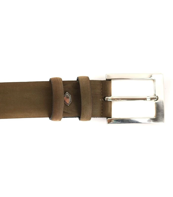 Nubuck Leren Riem Groen 2 Nubuck Leren Riem Groen - Afbeelding 2