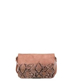 Snake Crossbody Tas - Oud Roze
