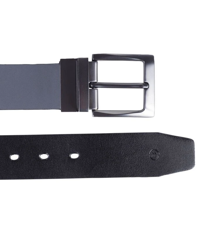 ISOTONER 2 In 1 Omkeerbare Riem - Zwart En Grijs 2 ISOTONER 2 In 1 Omkeerbare Riem - Zwart En Grijs - Afbeelding 2