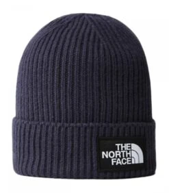 The North Face TNF Logo Box Cuffed Blauw Cap