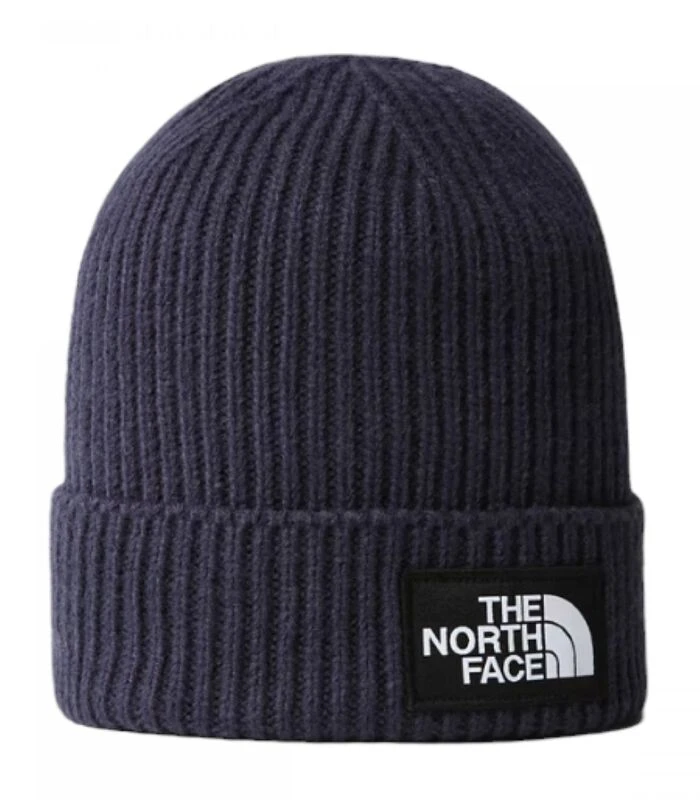 The North Face TNF Logo Box Cuffed Blauw Cap 1 The North Face TNF Logo Box Cuffed Blauw Cap