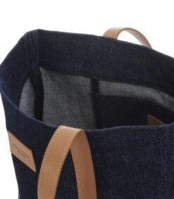 The Tote - Tote Bag Van Gerecycled Denim Met Lichtbruine Afwerking -Hexagona winkel 911fb7677fab41429e977d5ef45e9433