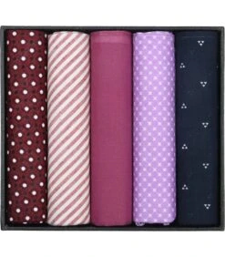 Zakdoeken 5-Pack Patronen Paars