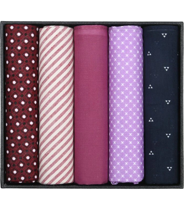 Zakdoeken 5-Pack Patronen Paars 1 Zakdoeken 5-Pack Patronen Paars