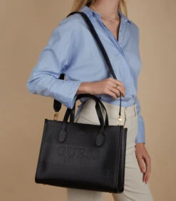 Guess Katey Handtas Zwart HWWH87-69220-BLA -Hexagona winkel 94a0e0bcbcf74248a1cc11c2fba67661