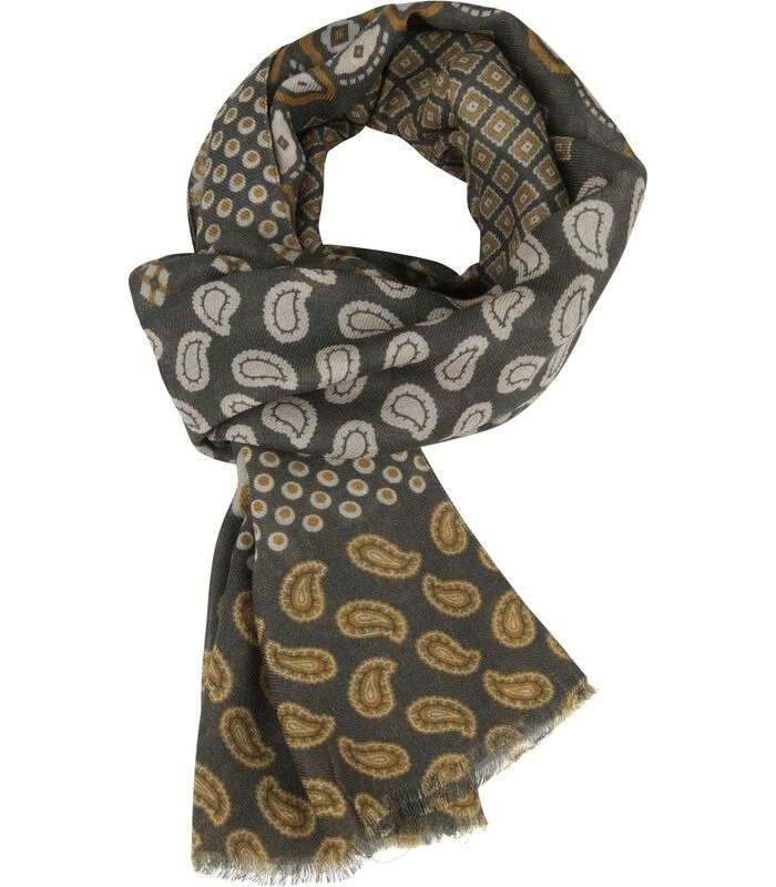 Profuomo Sjaal Wol Geweven Donkergroen 3 Profuomo Sjaal Wol Geweven Donkergroen - Afbeelding 3