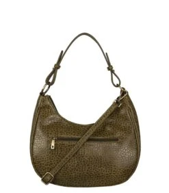 Hobo Schoudertas Naomi - Khaki -Hexagona winkel a77d0a02569a4d669cf9adea7f67c322