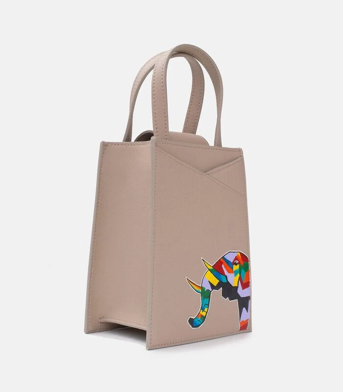 Zoë Mini Sac à La Main Elephant Beige 2 Zoë Mini Sac à La Main Elephant Beige - Afbeelding 2