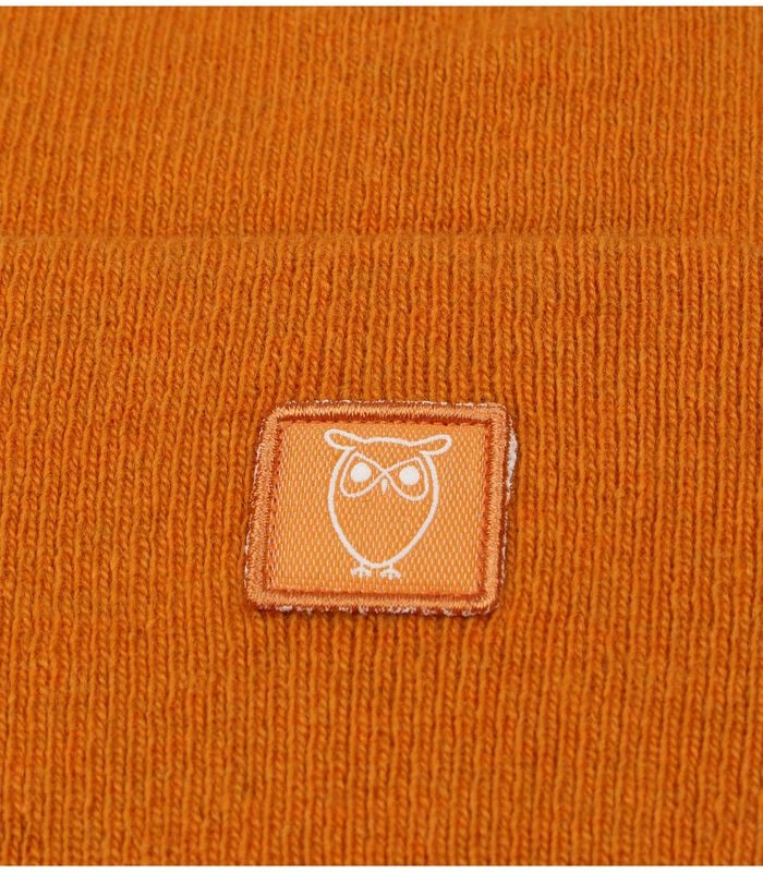 KnowledgeCotton Apparel Muts Wol Oranje 2 KnowledgeCotton Apparel Muts Wol Oranje - Afbeelding 2
