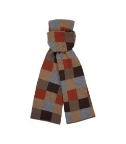 Profuomo Sjaal Wol Ruiten Rood