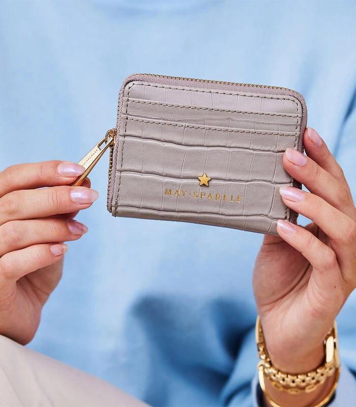 Festive Ritsportemonnee Beige MS23010 3 Festive Ritsportemonnee Beige MS23010 - Afbeelding 3