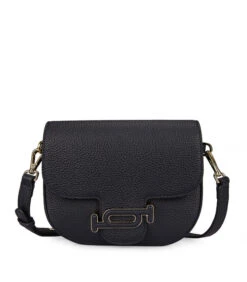 Lederen Handtas Eva Navy