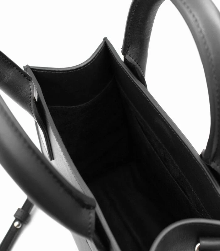 Kube - Zwarte Leren Schoudertas 3 Kube - Zwarte Leren Schoudertas - Afbeelding 3