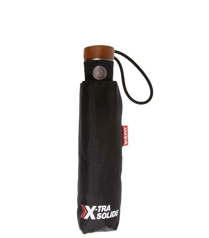 ISOTONER Deluxe Paraplu X-TRA SOLIDE Zwart 4 ISOTONER Deluxe Paraplu X-TRA SOLIDE Zwart - Afbeelding 4